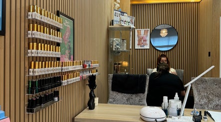 Krystle Beauty nail studio in Swalwell, England, GB, showcasing a stylish interior with polish display.