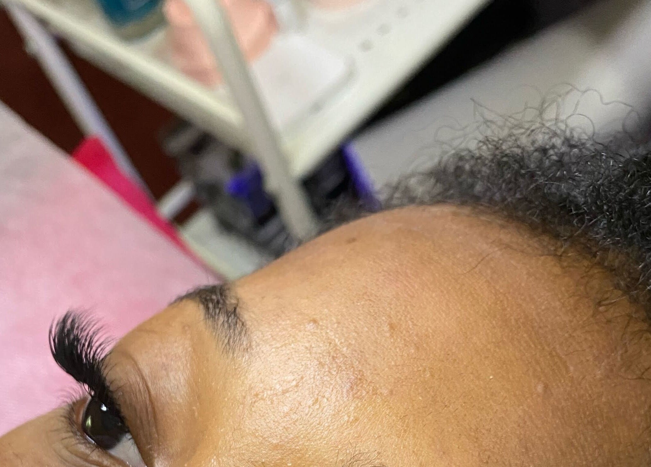 Close-up of flawless lashes at Lash'd by Shay Professional Lash Services in Lithonia, Georgia, US.