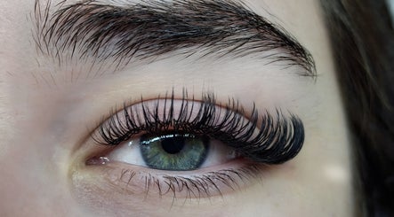 Close-up of eye with long lashes at Lily's Lashes in Gillitts, Kwazulu-natal, ZA.
