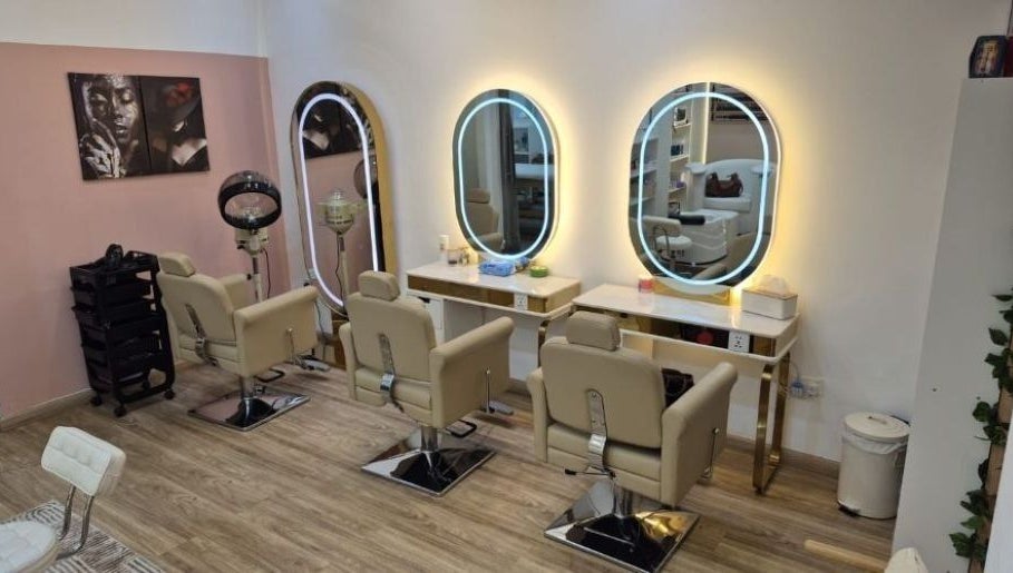 Chic salon chairs and mirrors at Daily Therapy Spa (In-Home Massage), Dubai, Dubai, AE.