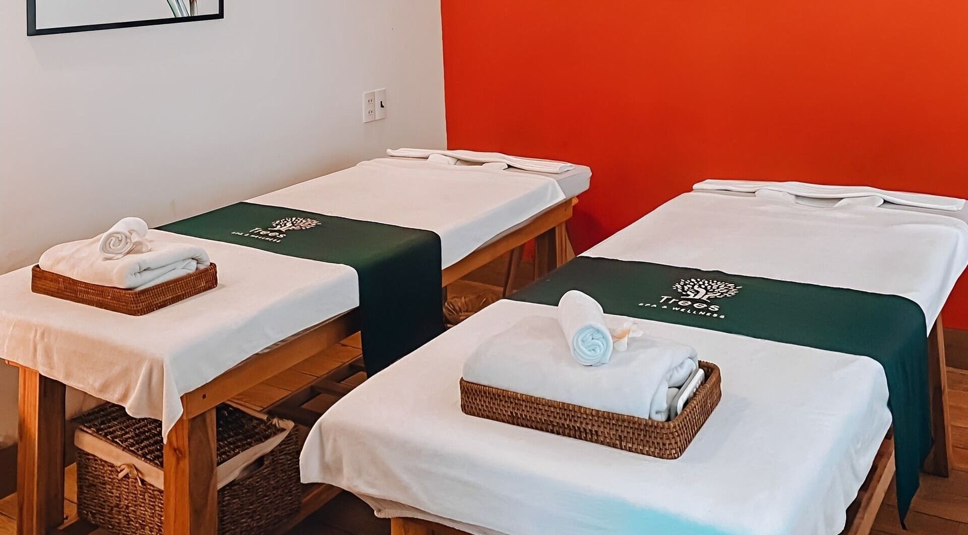 Relaxing massage tables at Trees Spa Da Nang (301 Dương Đình Nghệ), Đà Nẵng, Đà Nẵng, VN, with neatly folded towels.