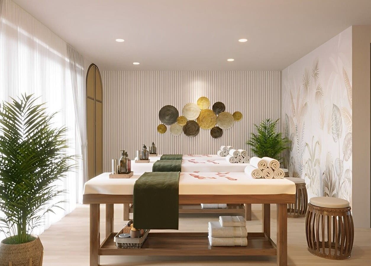 Elegant massage room at Trees Spa Da Nang (301 Dương Đình Nghệ), Đà Nẵng, VN with relaxing decor.