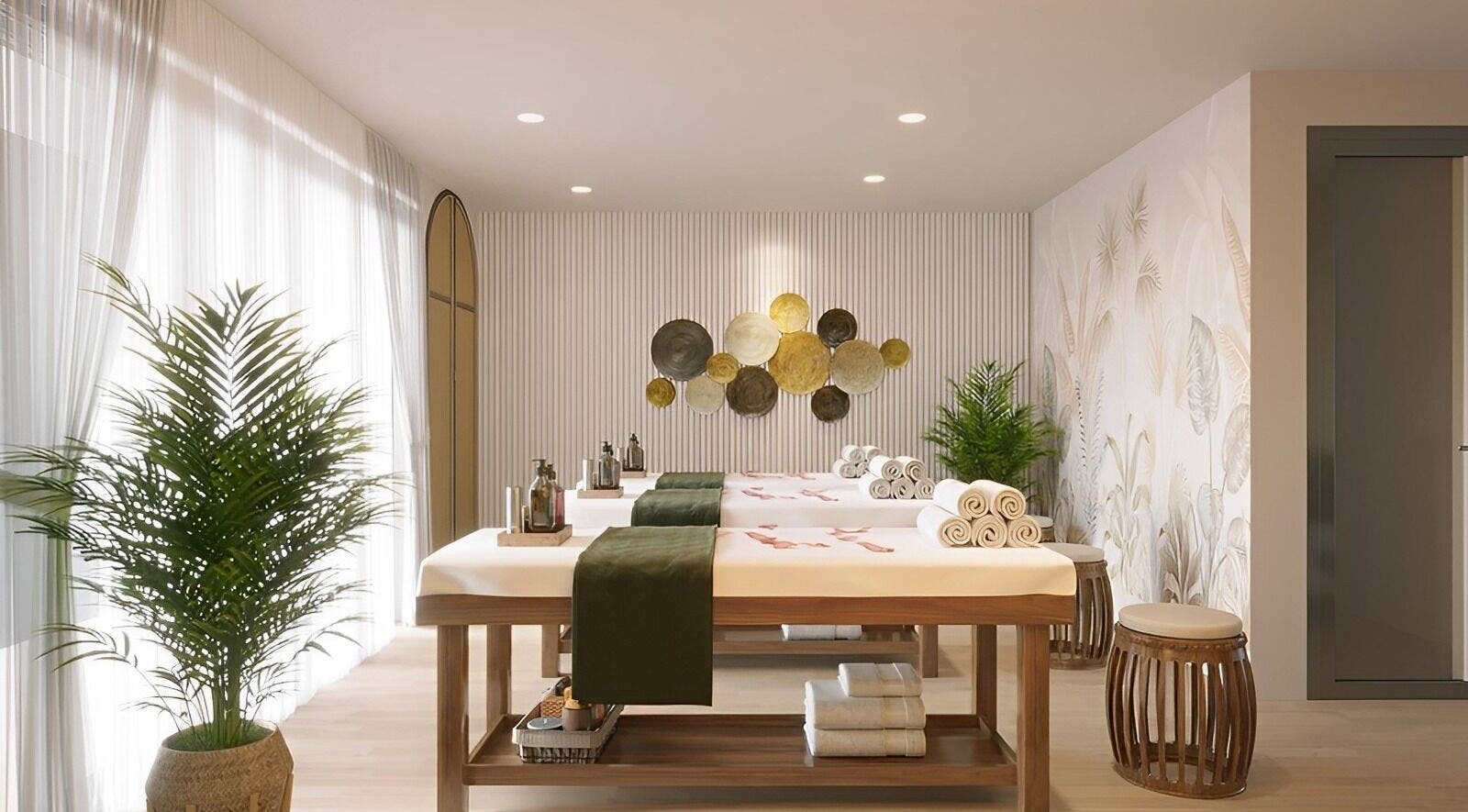 Elegant massage room at Trees Spa Da Nang (301 Dương Đình Nghệ), Đà Nẵng, VN with relaxing decor.