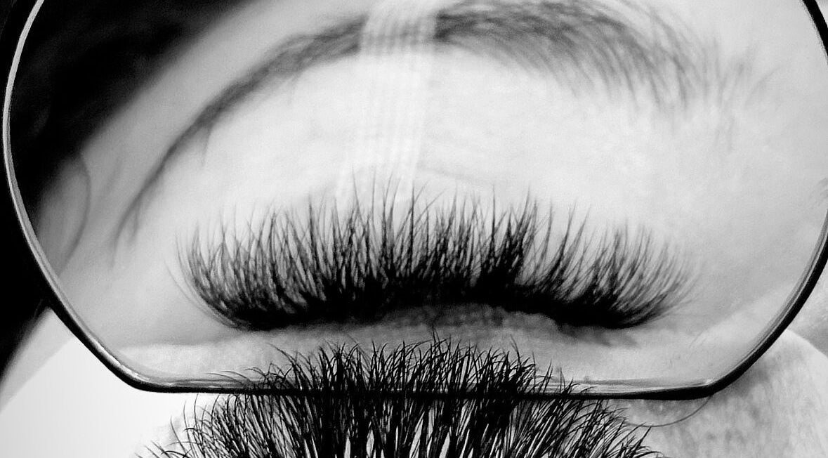 Close-up of luxurious eyelash extensions at Thelashlounge, Cape Town, Western Cape, ZA.