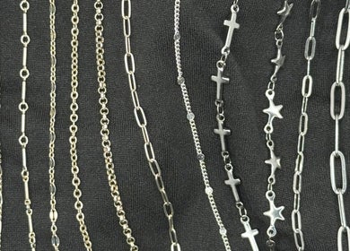 Selection of elegant chains at Polished by Jillian, Winnemucca, Nevada, US.