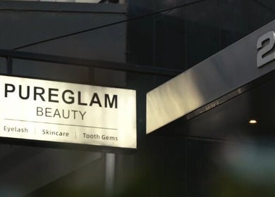 PUREGLAM BEAUTY sign at 267 Melbourne, Victoria, AU showcasing beauty services.
