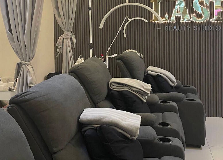 PrimeLash - Taft Avenue Branch interior with plush reclining chairs, Manila, Metro Manila, PH.