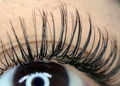 Close-up of eyelash extensions at PrimeLash Nook - Makati, Makati City, Metro Manila, PH.