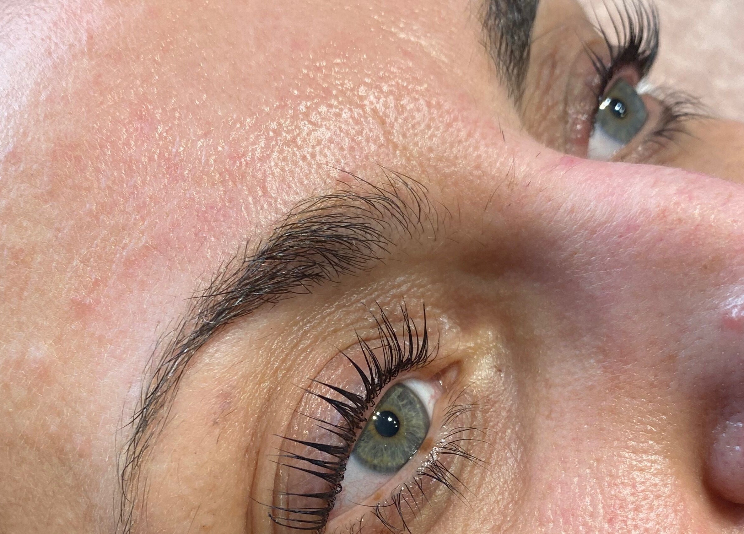 Enhanced lashes at Cloudnine beauty studio, Milnrow, England, GB, showcasing detailed eye features.