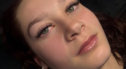 Close-up of a woman with expertly done lashes at The Lash Suite in Tokoroa, Waikato, NZ.
