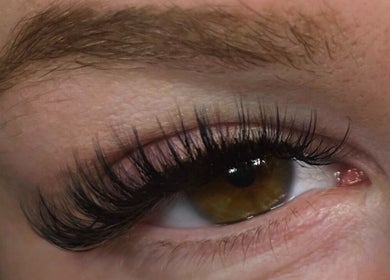 Close-up of stunning eyelash extensions at The Lash Suite, Tokoroa, Waikato, NZ.