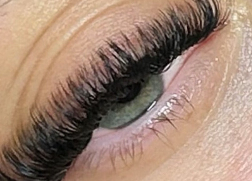 Close-up of expertly styled eyelashes at Elevate, Ripon, England, GB, highlighting beauty and precision.