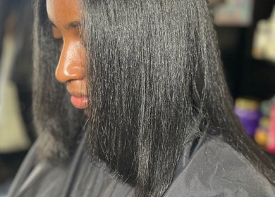 Glossy hair treatment at Luxury Hair Therapy, Chicago Ridge, Illinois, US.