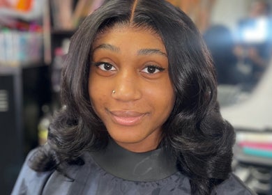 Elegant hairstyle at Luxury Hair Therapy, Chicago Ridge, Illinois, US.