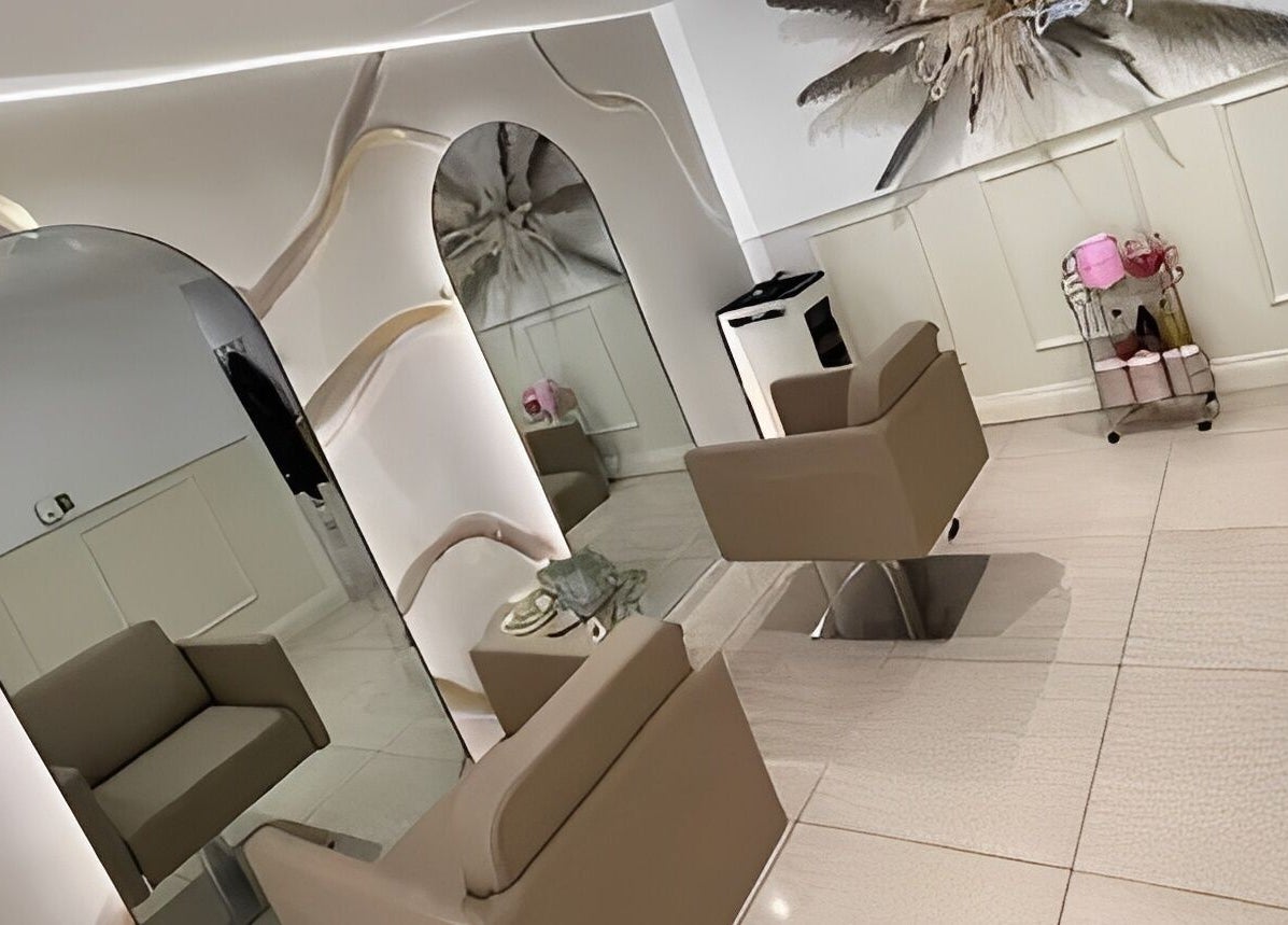 Stylish salon interior at Blond. in Douglas, Douglas, IM featuring modern design and chic decor.