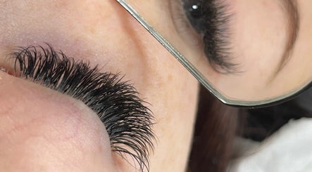 Close-up of elegant eyelash extensions at Refined by Rebekah, Barnsley, England, GB.