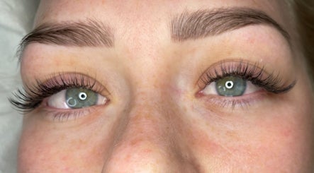 Close-up of elegant eyelash extensions at Refined by Rebekah, Barnsley, England, GB.