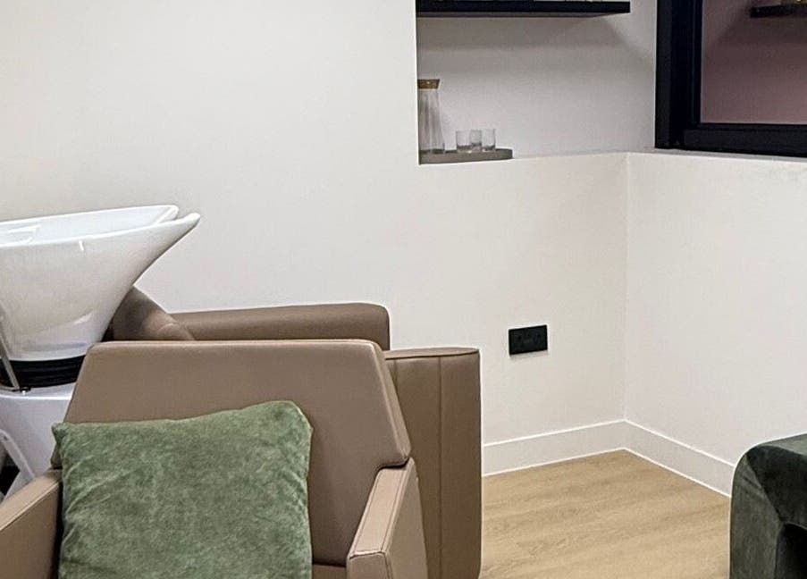 Professional salon seat at CHiLL CULT by Santana Lantuch, London, England, GB, featuring sleek modern design.