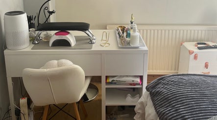 Chic nail station at Maison de Maya in Basildon, England, GB for premium wellness services.