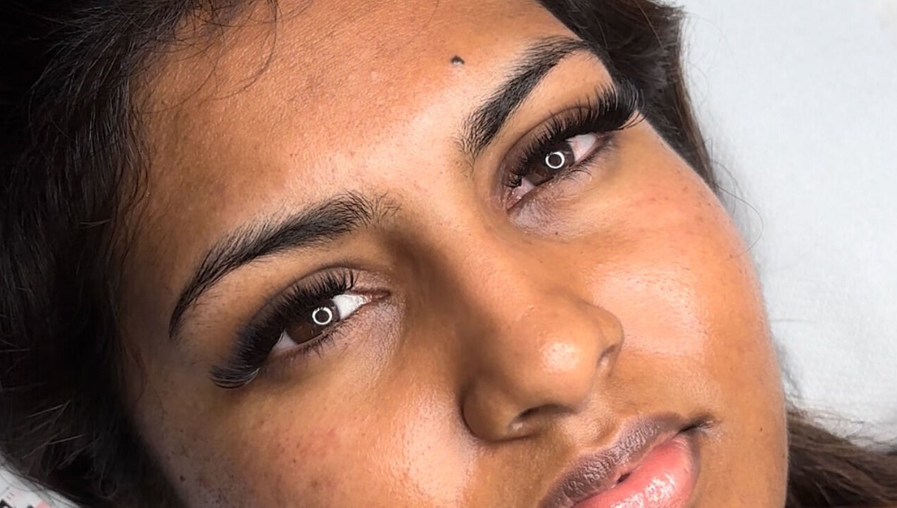 Close-up of elegant eyelash extensions by LashesbyElsa in Basildon, England, GB.