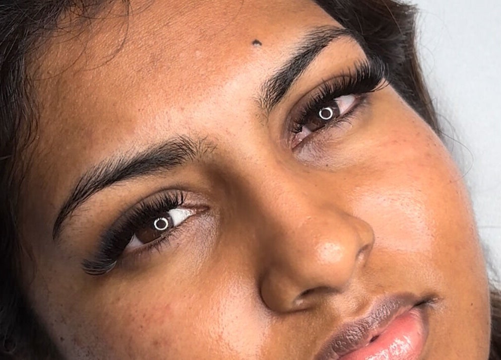 Close-up of elegant eyelash extensions by LashesbyElsa in Basildon, England, GB.