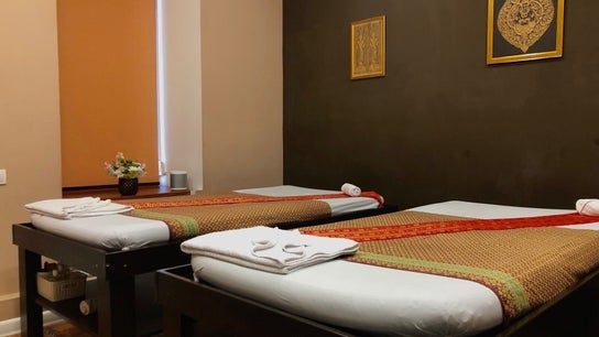 Затишний зал для тайського масажу в Ярославів Вал 11. Будсаба Тайський масаж, Київ, UA.