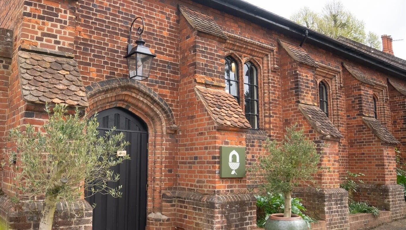 The charming brick exterior of Rejuvenate by Janka The Oak House studio, located in Hatfield, England, GB.