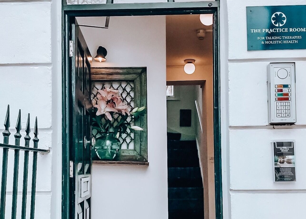Entrance of Colette Osteopathy at The Practice Rooms, Bristol, England, GB with stylish decor.