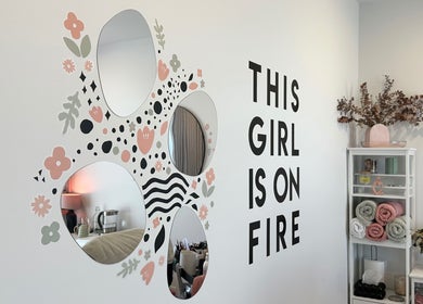 Floral mirrors and decor at Girl On Fire Beauty, Taylor, Australian Capital Territory, AU enhancing aesthetics.