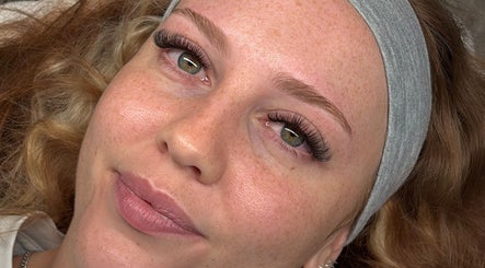 Woman with enhanced lashes at Be Serene Beauty, Tootgarook, Victoria, AU.