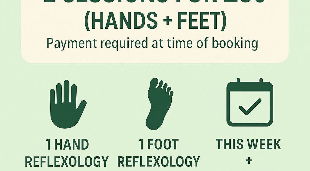 Enhance with Enhancink reflexology sessions offer in Sale, England, GB. Includes hand and foot treatments.