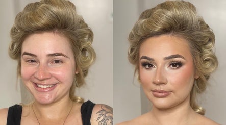 Before and after makeup by Samy Craig at The Beauty Collective in O'fallon, Missouri, US, showcasing stunning beauty.