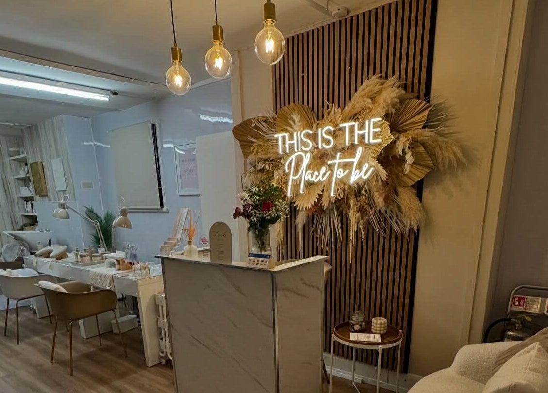 Reception at Charlchapman Beauty Studios, Redditch, England, GB, featuring a modern, inviting decor.