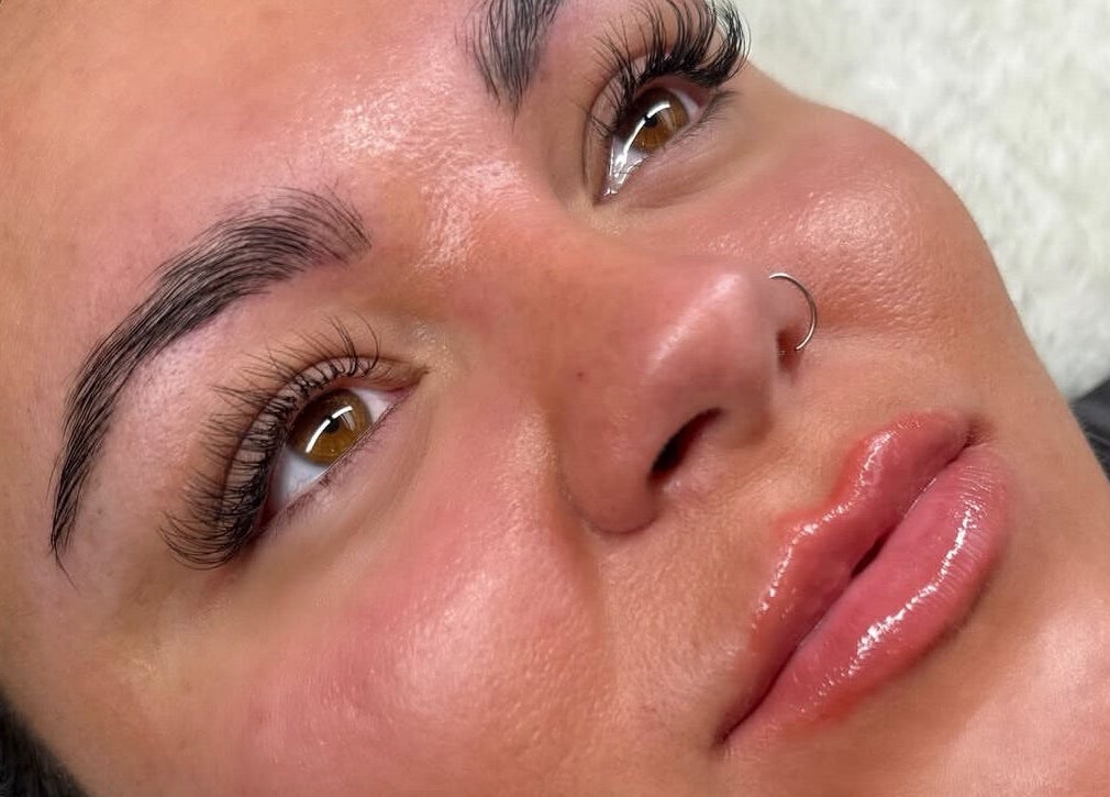 Close-up of eyelash extensions at Charlchapman Beauty Studios in Redditch, England, GB.