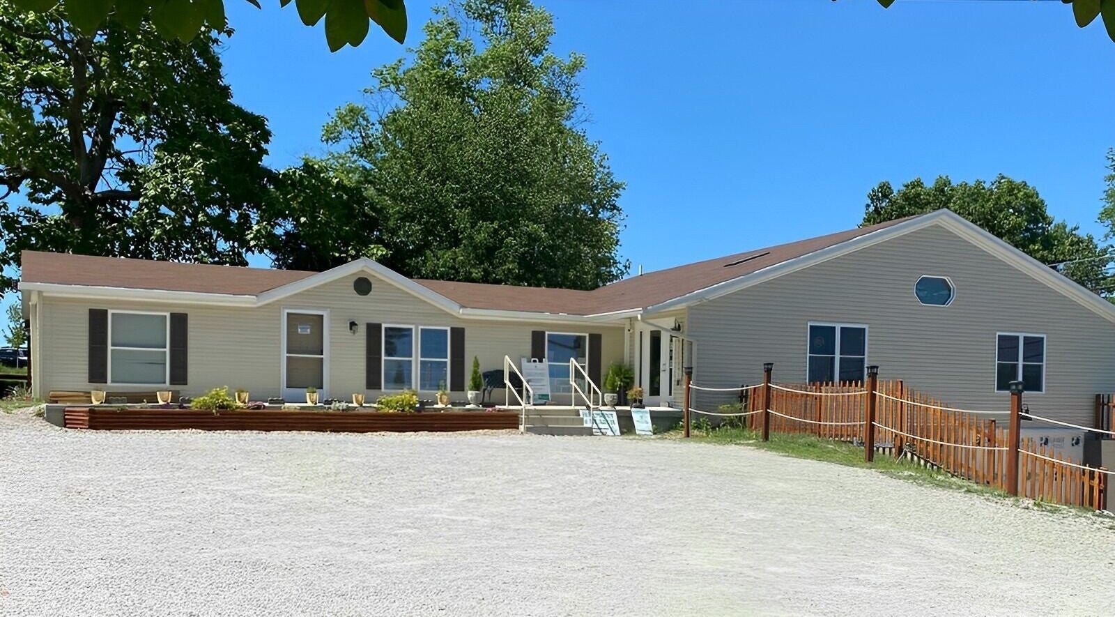 Exterior of Harmony & Health, Inc. in Corydon, Indiana, US showcasing a welcoming wellness retreat.
