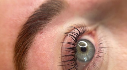 Close-up of beautifully curled lashes at Taylor Fenton Cosmetics, Whitstable, England, GB.