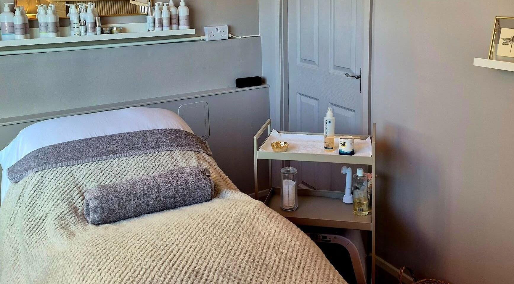 Relaxing treatment room at Nirvana Beauty & Massage, Bonnybridge, Scotland, GB, with cozy decor and treatment essentials.