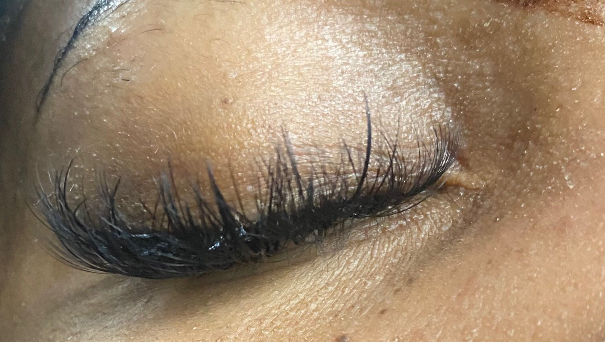 Elegant lash extensions at Comfy Lux Lash, Fountain Inn, South Carolina, US.