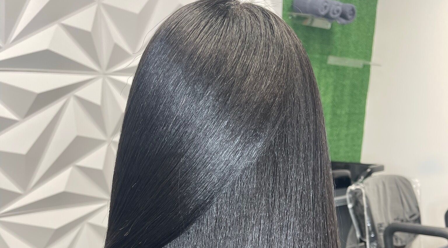 Smooth, shiny hair treatment at The T Pearl Collection in Wilmington, Delaware, US.