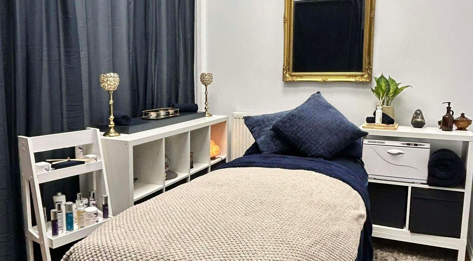 Cozy therapy room at Abbey Mill, featuring elegant decor in Paisley, Scotland, GB.