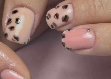Stylish leopard print nails at LilyBeautyandNails, Burton-on-trent, England, GB.