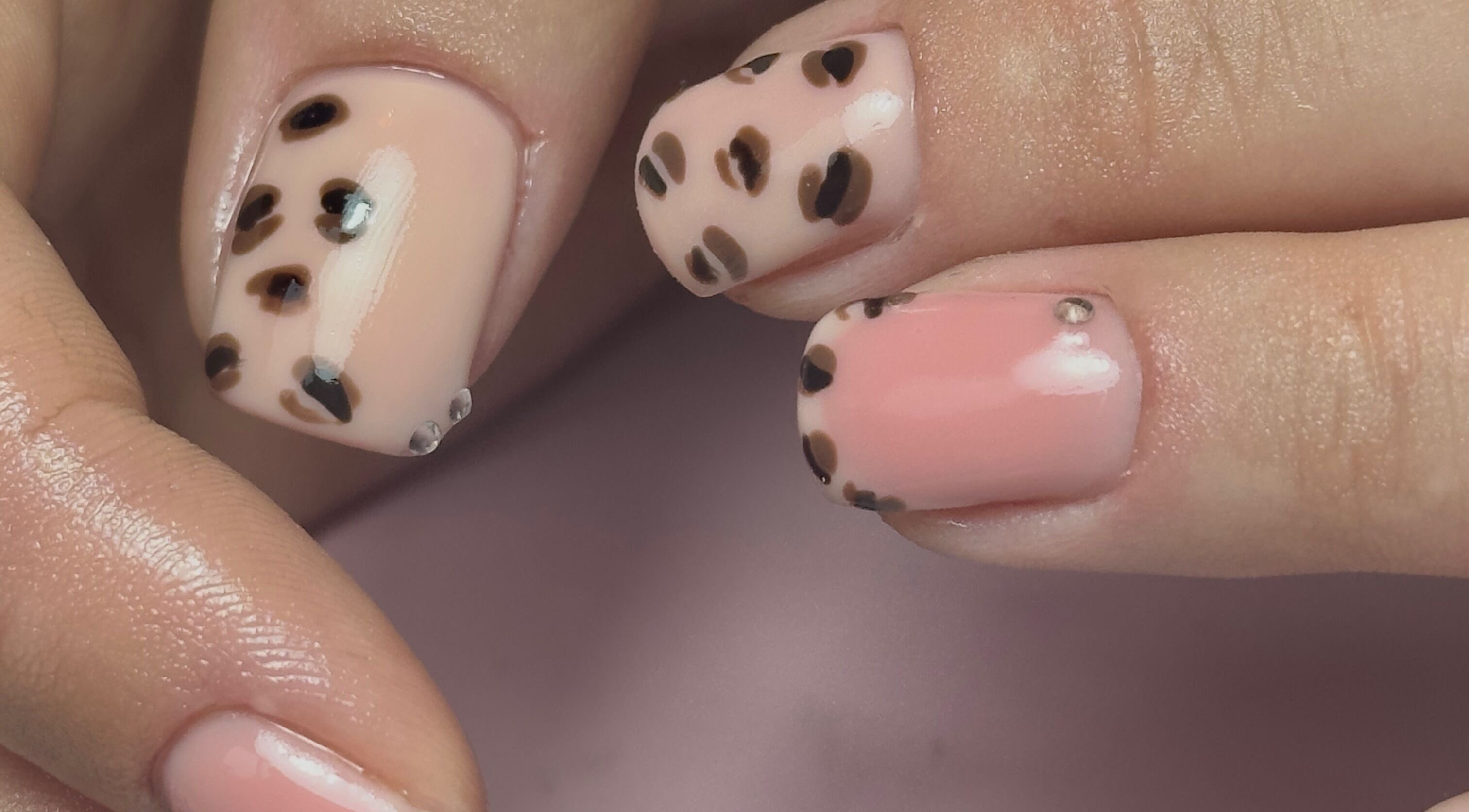 Stylish leopard print nails at LilyBeautyandNails, Burton-on-trent, England, GB.