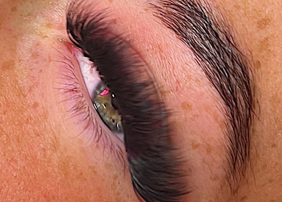 Close-up of expertly crafted eyelashes at SlayedbySophie, Folkestone, England, GB, showcasing meticulous detail.