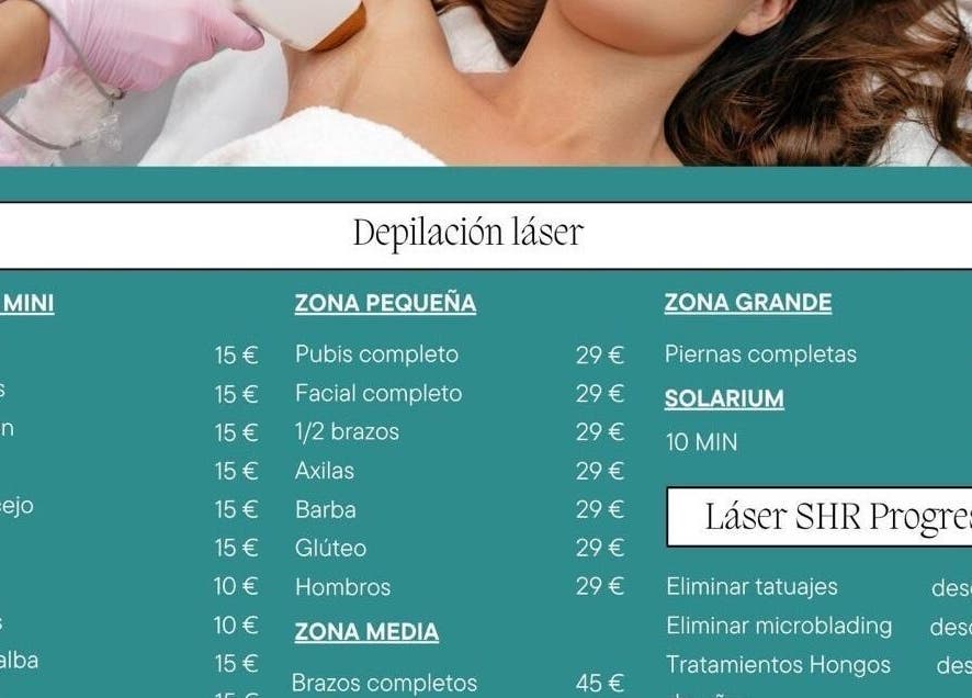 Lézeres szőrtelenítés árak a Myskin Calahonda szalonban, Calahonda, Andalucía, ES.