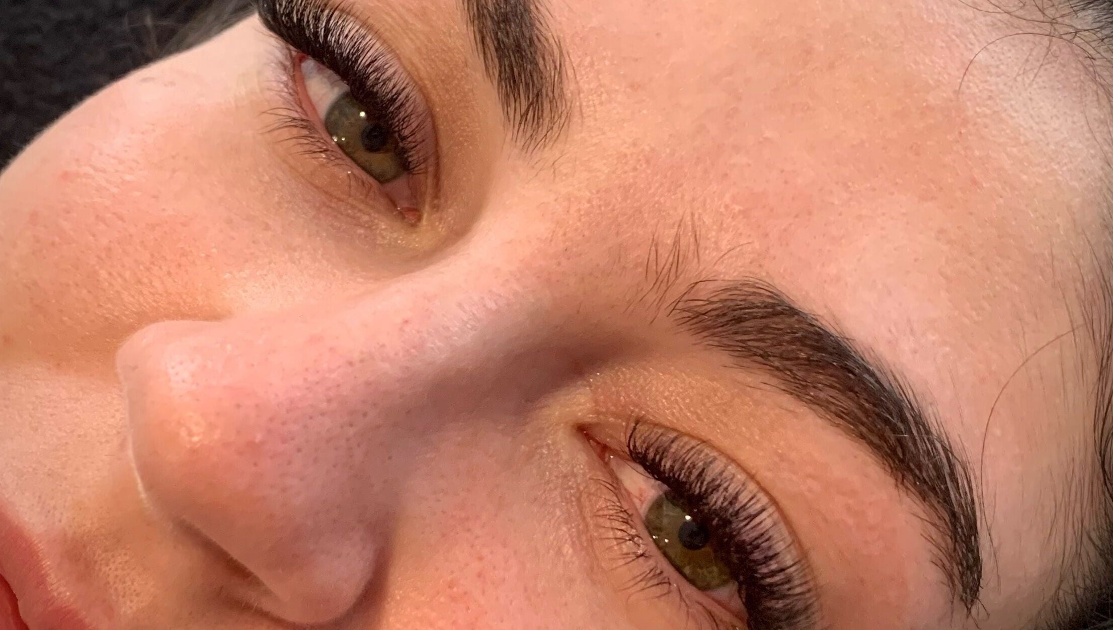 Close-up of expertly applied eyelashes at Kayla Griffiths Makeup & Beauty in Bushmead, Western Australia, AU.