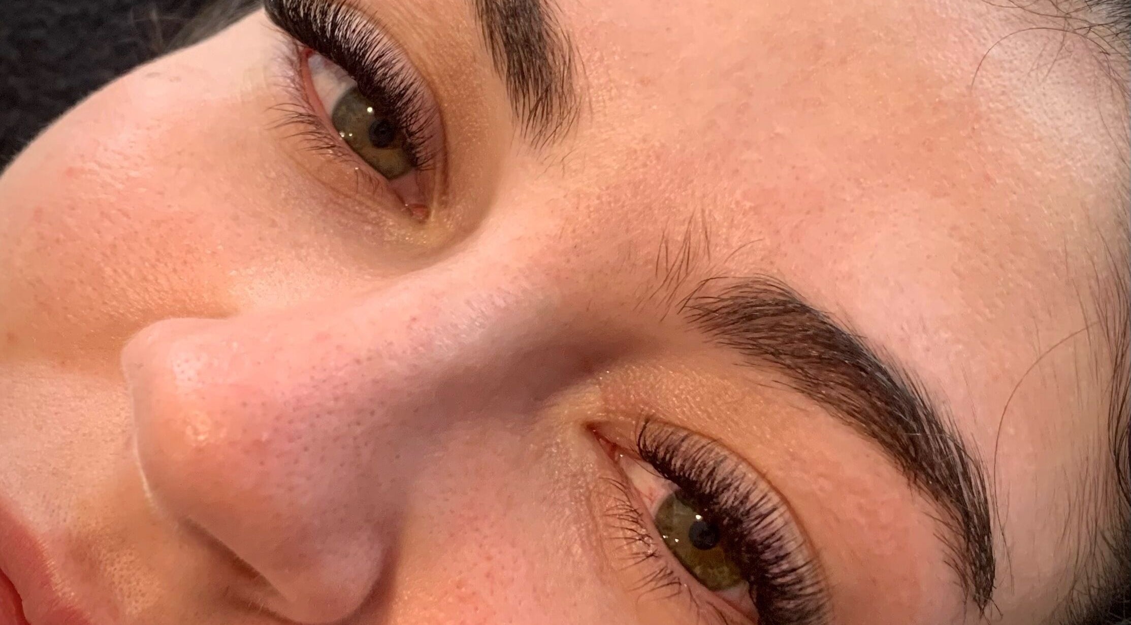 Close-up of expertly applied eyelashes at Kayla Griffiths Makeup & Beauty in Bushmead, Western Australia, AU.