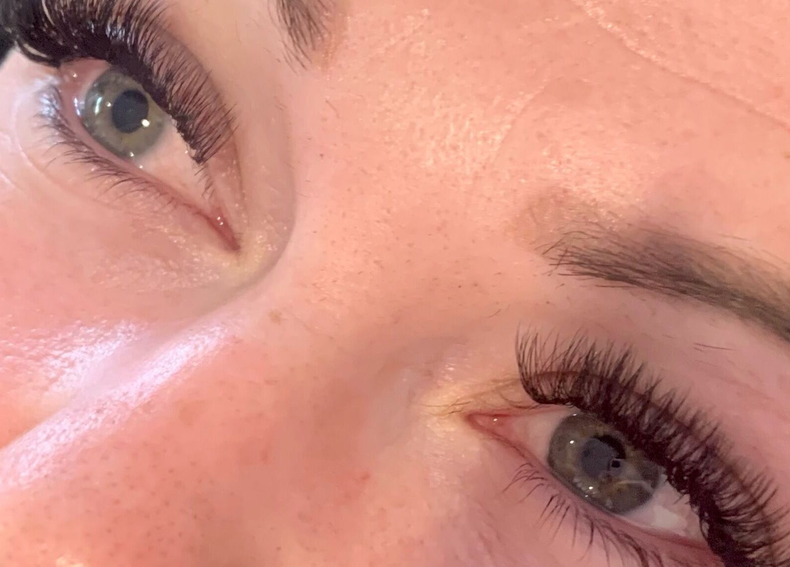 Close-up of eyelash extensions by Kayla Griffiths Makeup & Beauty, Bushmead, Western Australia, AU.