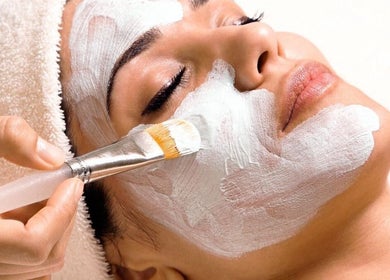 Facial treatment at The Healing Spa, Portsmouth, England, GB, showcasing skin rejuvenation and relaxation.