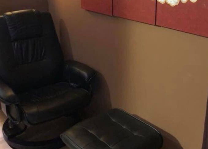 Cozy leather chair at Sabai Jai Therapeutic Massage and Spa Shellharbour City Centre, New South Wales, AU.