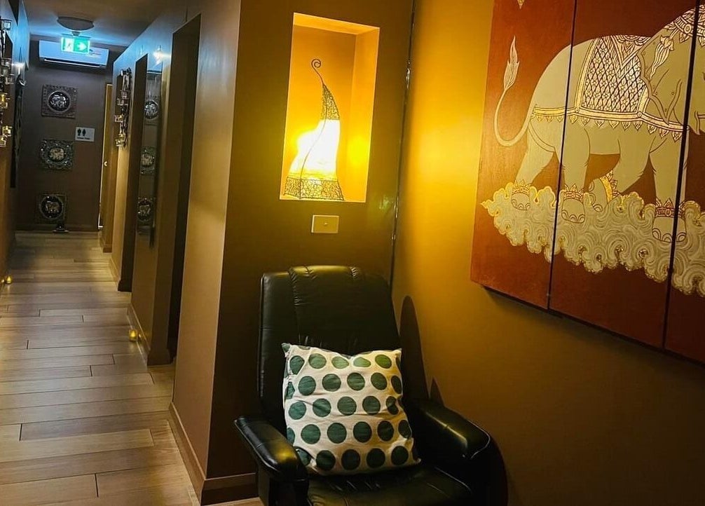 Relaxing hallway ambiance at Sabai Jai Therapeutic Massage and Spa Shellharbour City Centre, New South Wales, AU.